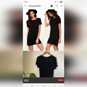 Lulus | Chic Your Fortune Black Lace-Up Shift Dress